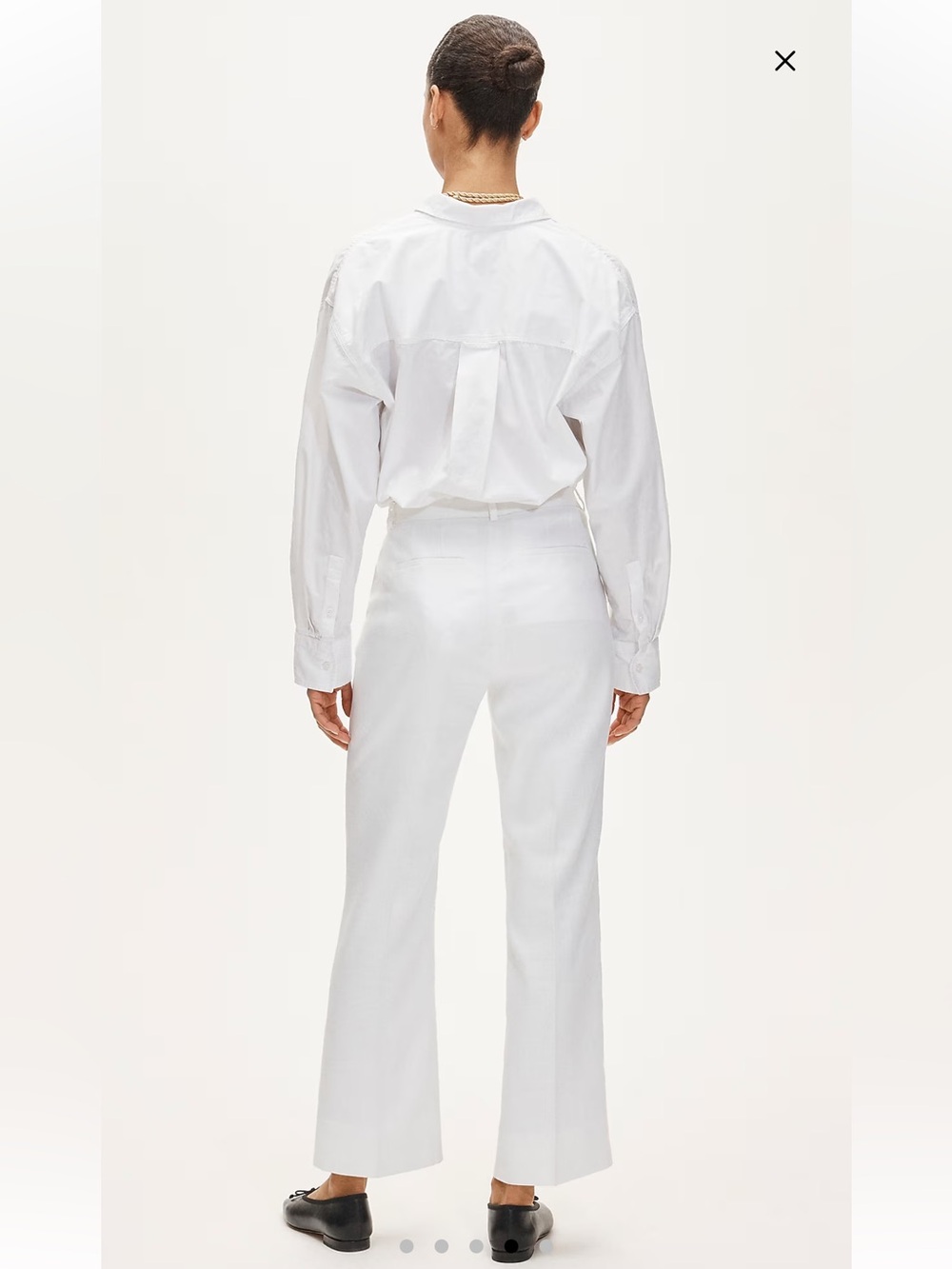 J. Crew Kaya Pant in stretch linen blend- White - Picture 3 of 7